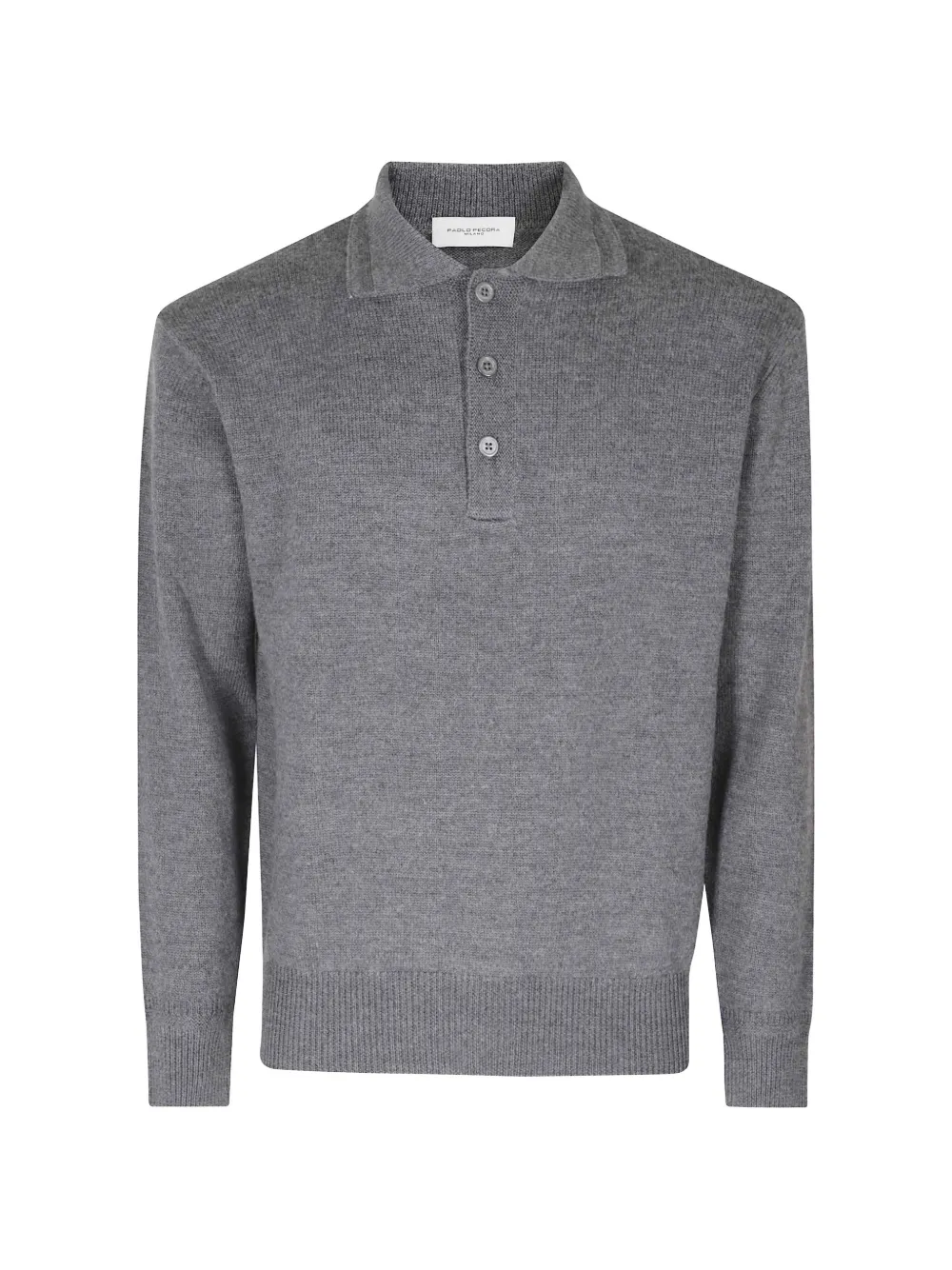 Paolo Pecora long-sleeve wool polo shirt Grijs