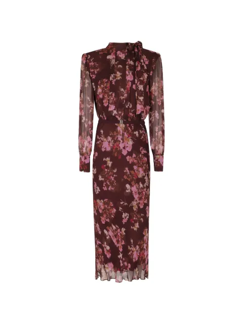 NISSA floral printed viscose dress
