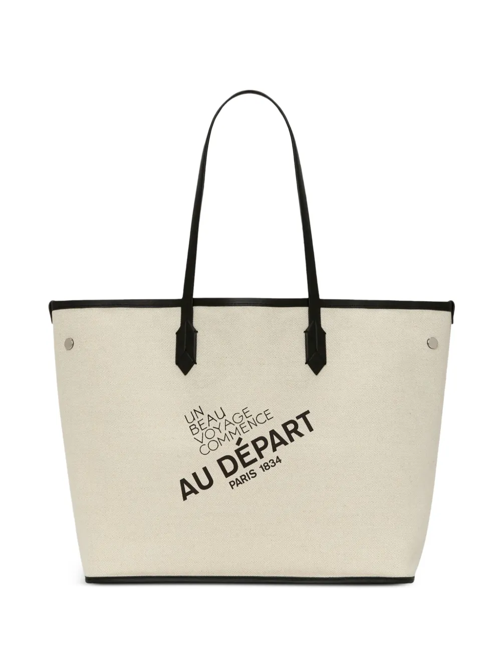 Au Départ reversible geometric-print shoulder bag