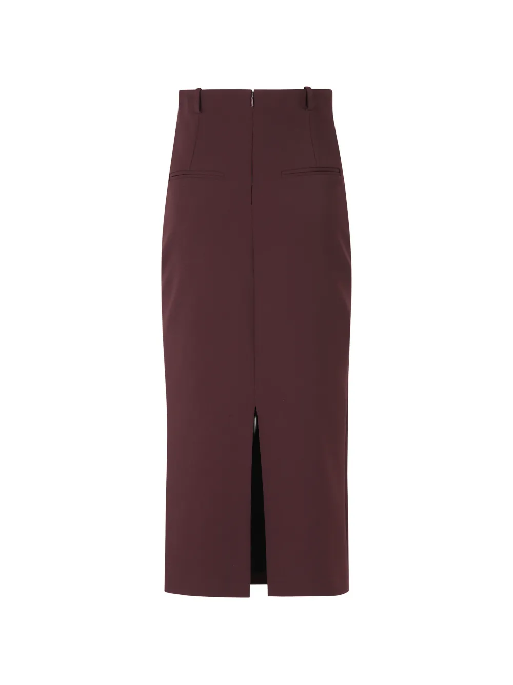 NISSA High waist midi-rok Rood