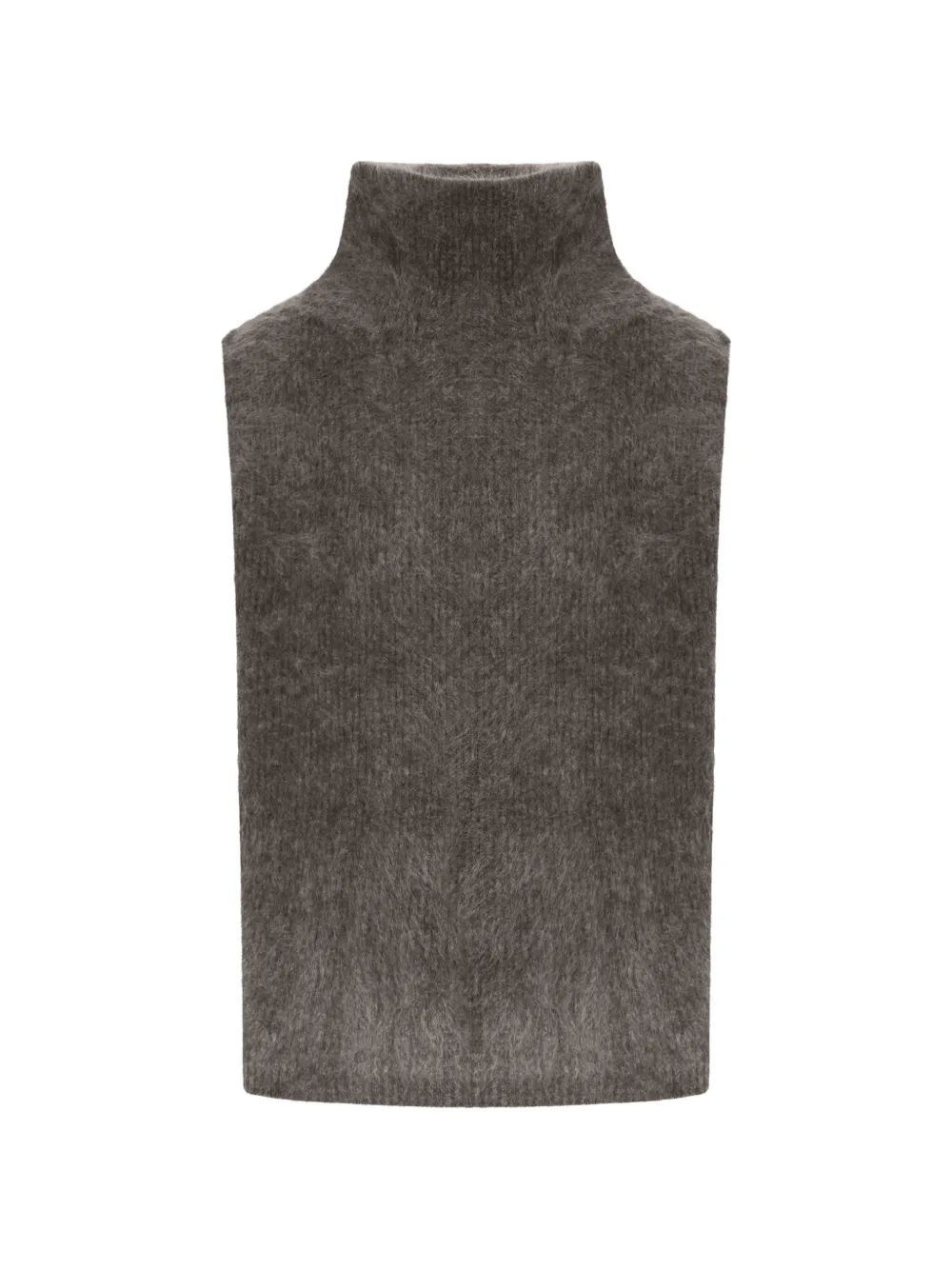 Lisa Yang brushed-knit high-neck dickey - Grigio