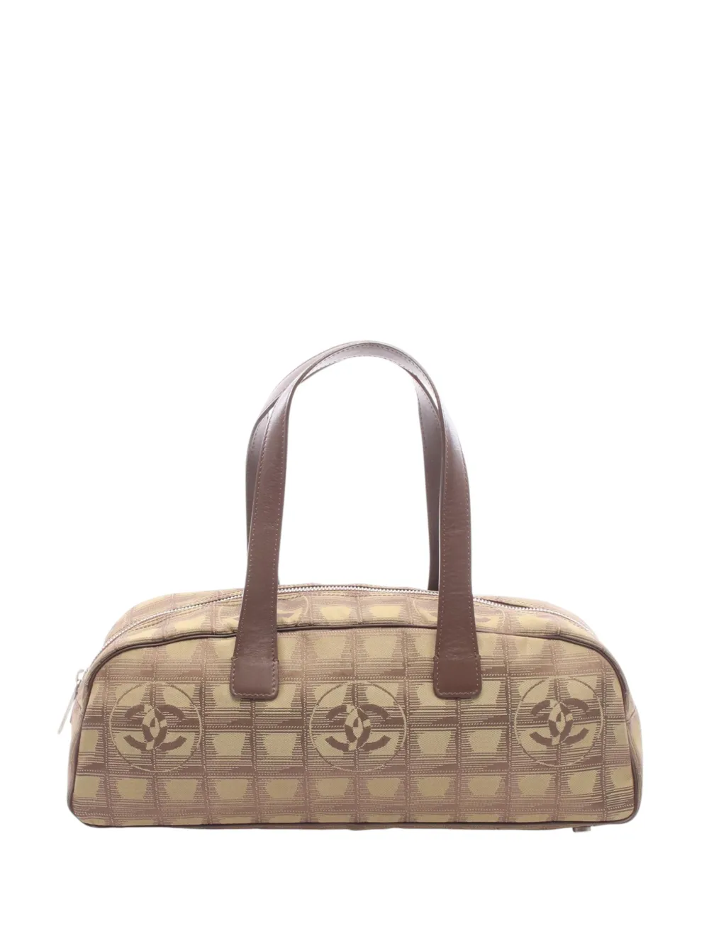 CHANEL Pre-Owned Borsa a mano New Travel Line in nylon 2002-2003 - Marrone