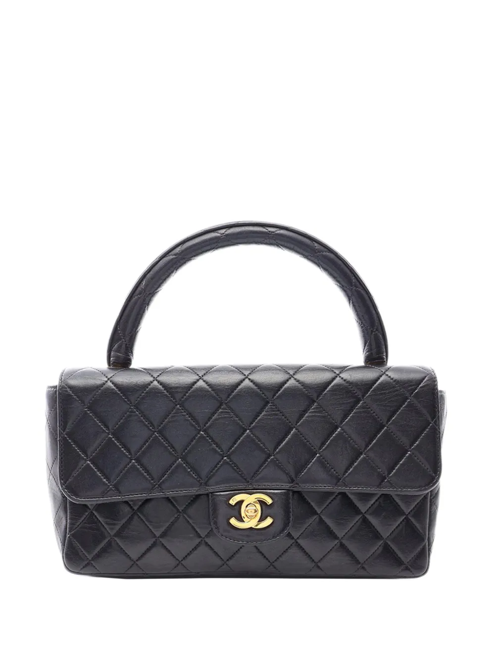 CHANEL Pre-Owned 1994-1996 Parent Kelly Flap Handtasche aus Lammleder - Schwarz
