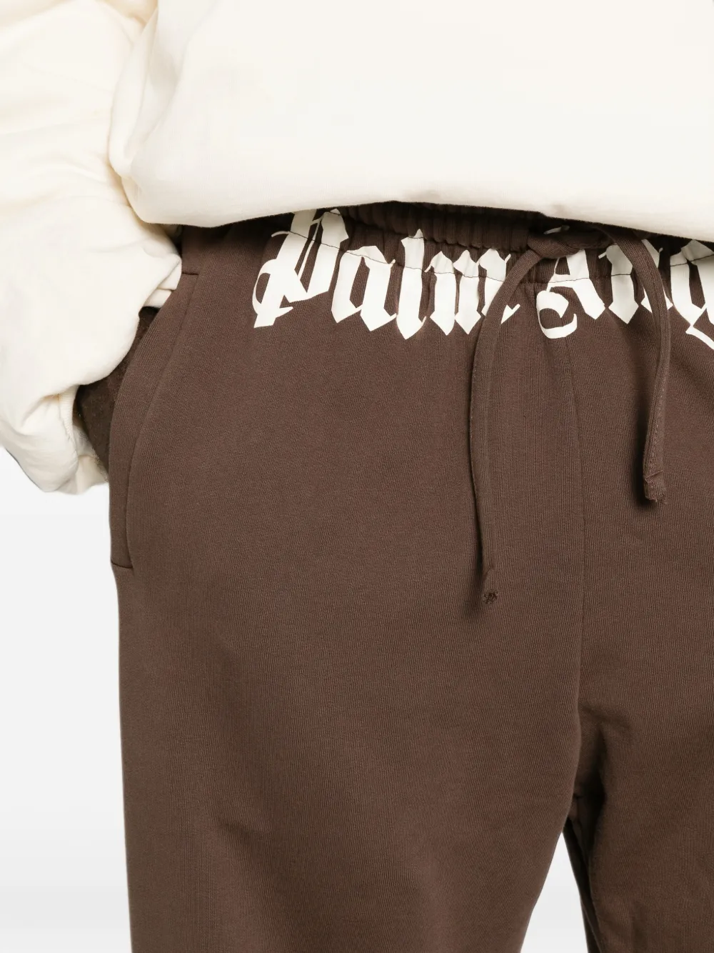 Palm Angels Trainingsbroek met logoprint Bruin