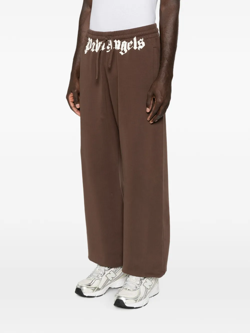 Palm Angels Trainingsbroek met logoprint Bruin