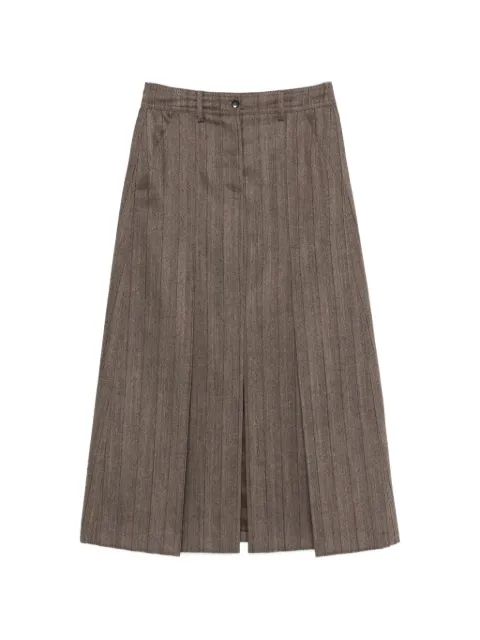Seventy pinstripe-pattern pleated maxi skirt