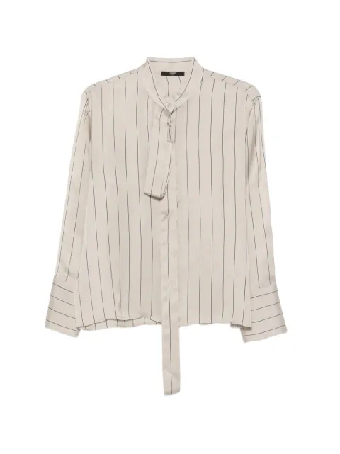 Seventy pinstripe-pattern pussy-bow blouse