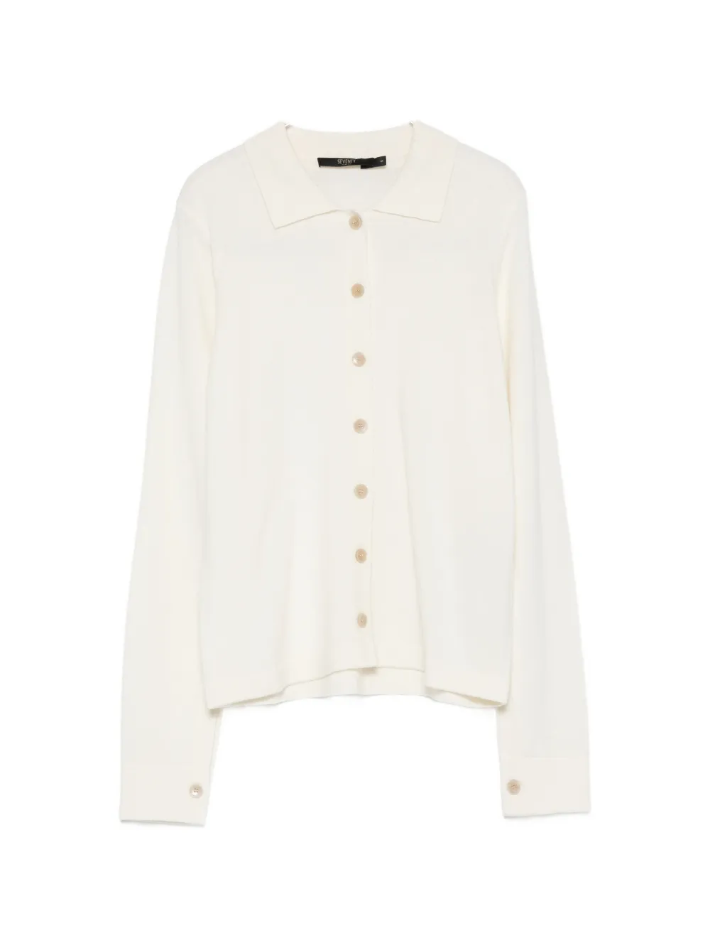 Seventy button-up collar cardigan - Nude