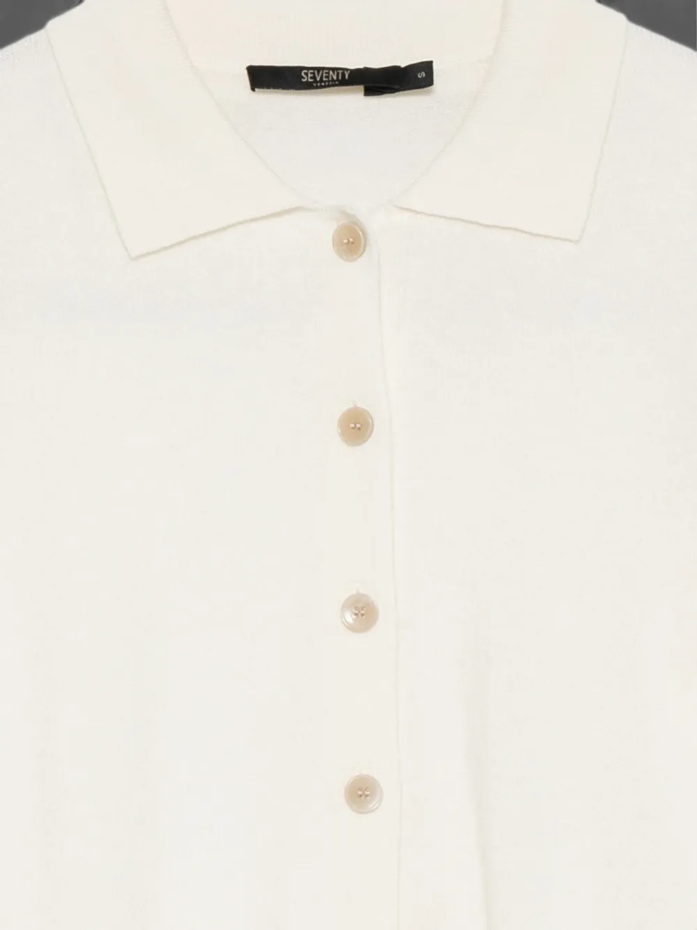 Seventy Button-up vest met kraag Beige