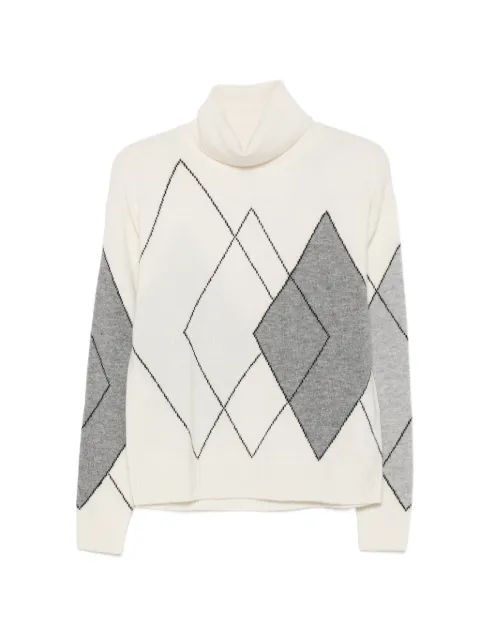 Seventy argyle-pattern roll-neck sweater