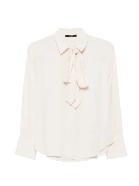 Seventy pussy-bow long-sleeve blouse