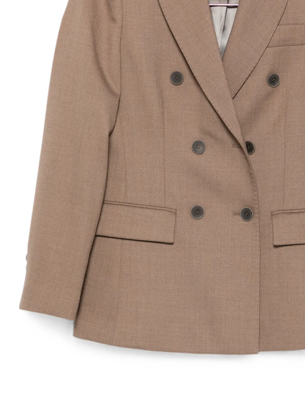 Seventy Blazer met dubbele rij knopen en puntige revers Bruin