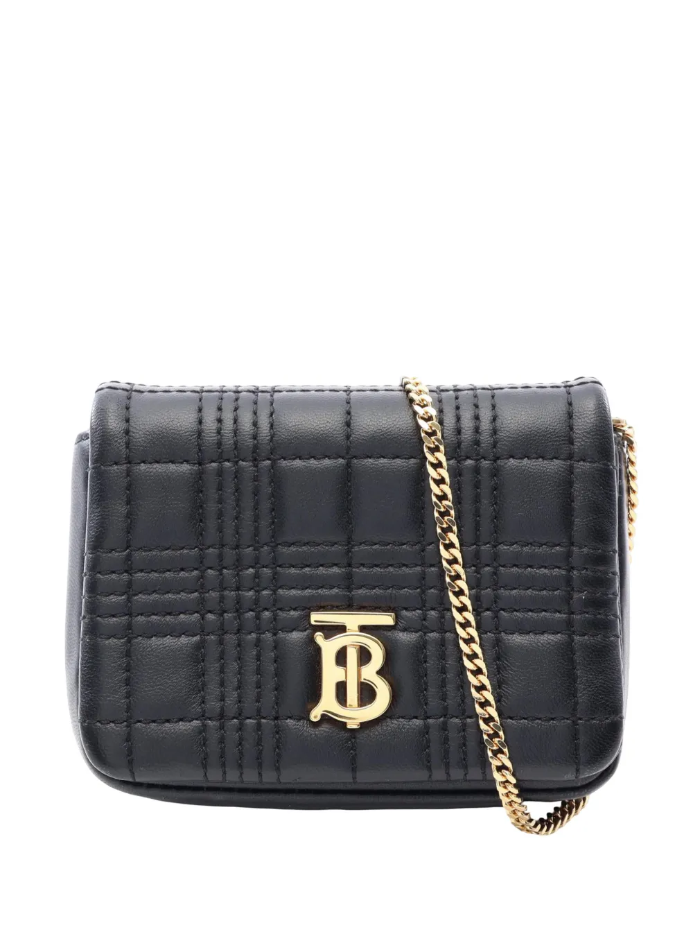 Burberry Pre-Owned 2018-2023 micro Lola Umhängetasche aus gestepptem Leder - Schwarz