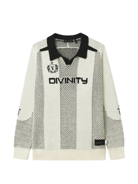 FIVE CM striped intarsia-knit sweater