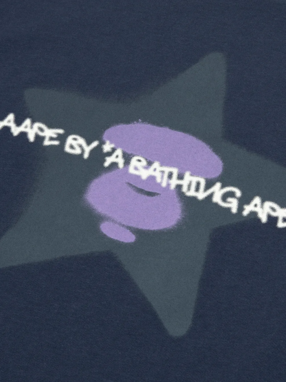AAPE BY *A BATHING APE AAPEUNVS T-shirt met Moonface-print Blauw