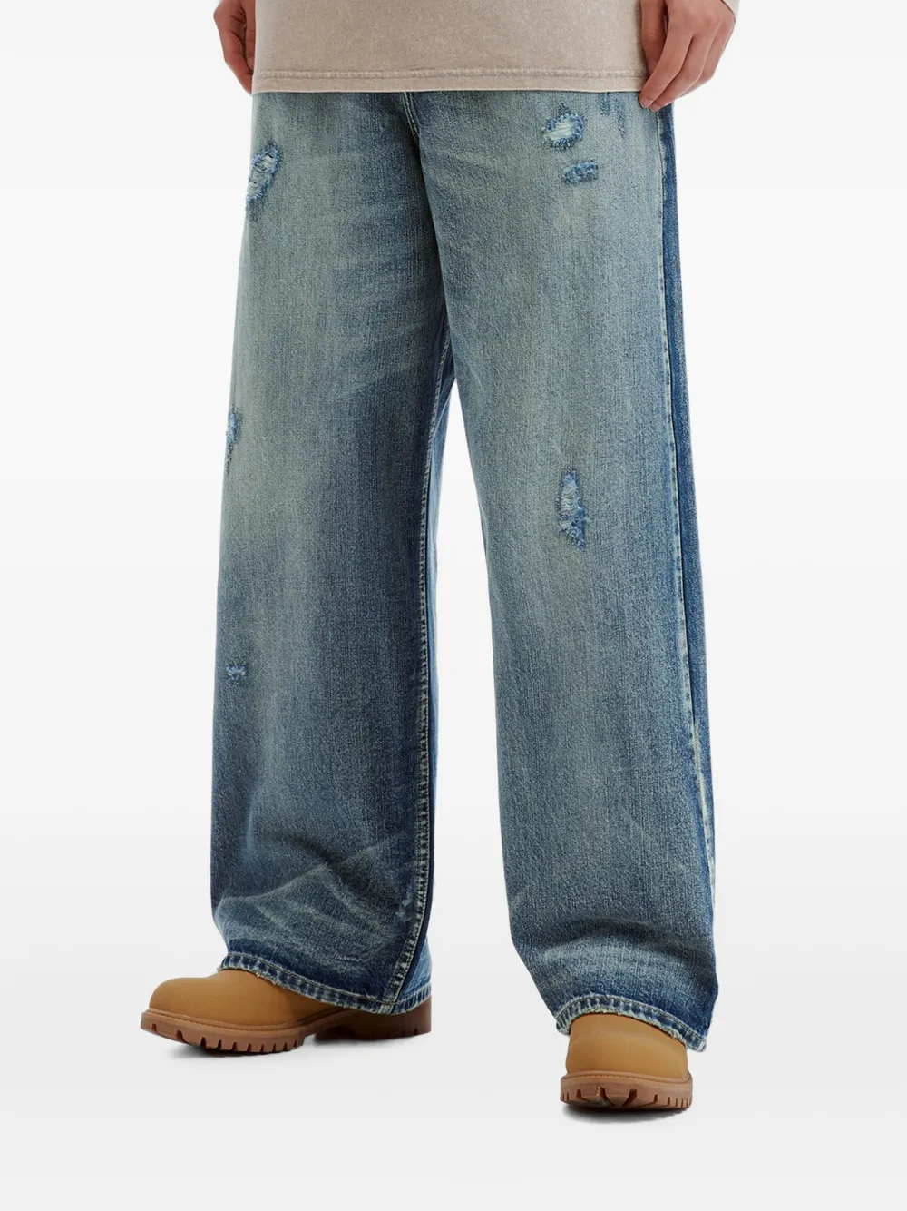 FIVE CM Gerafelde jeans Blauw