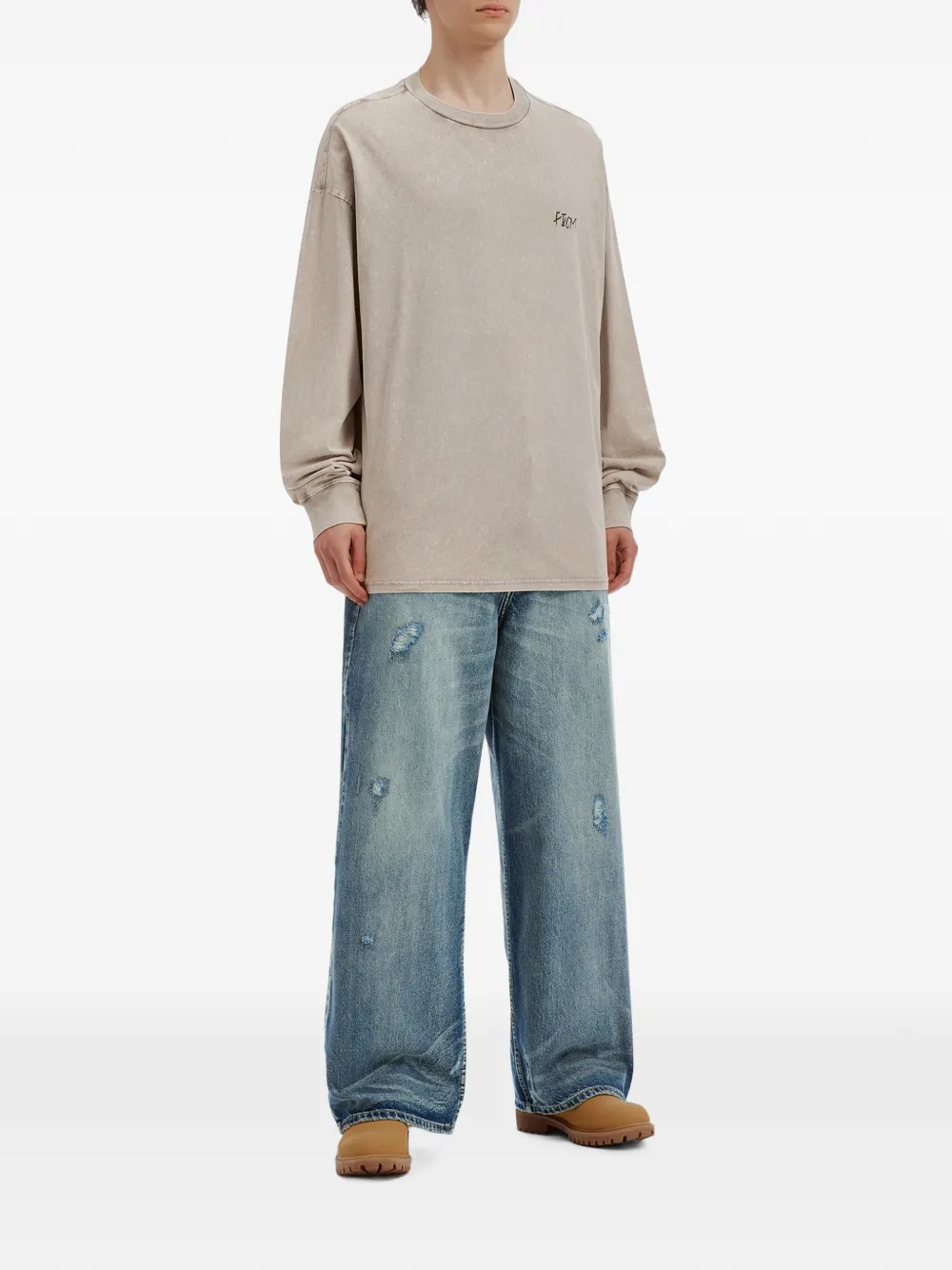FIVE CM Gerafelde jeans Blauw