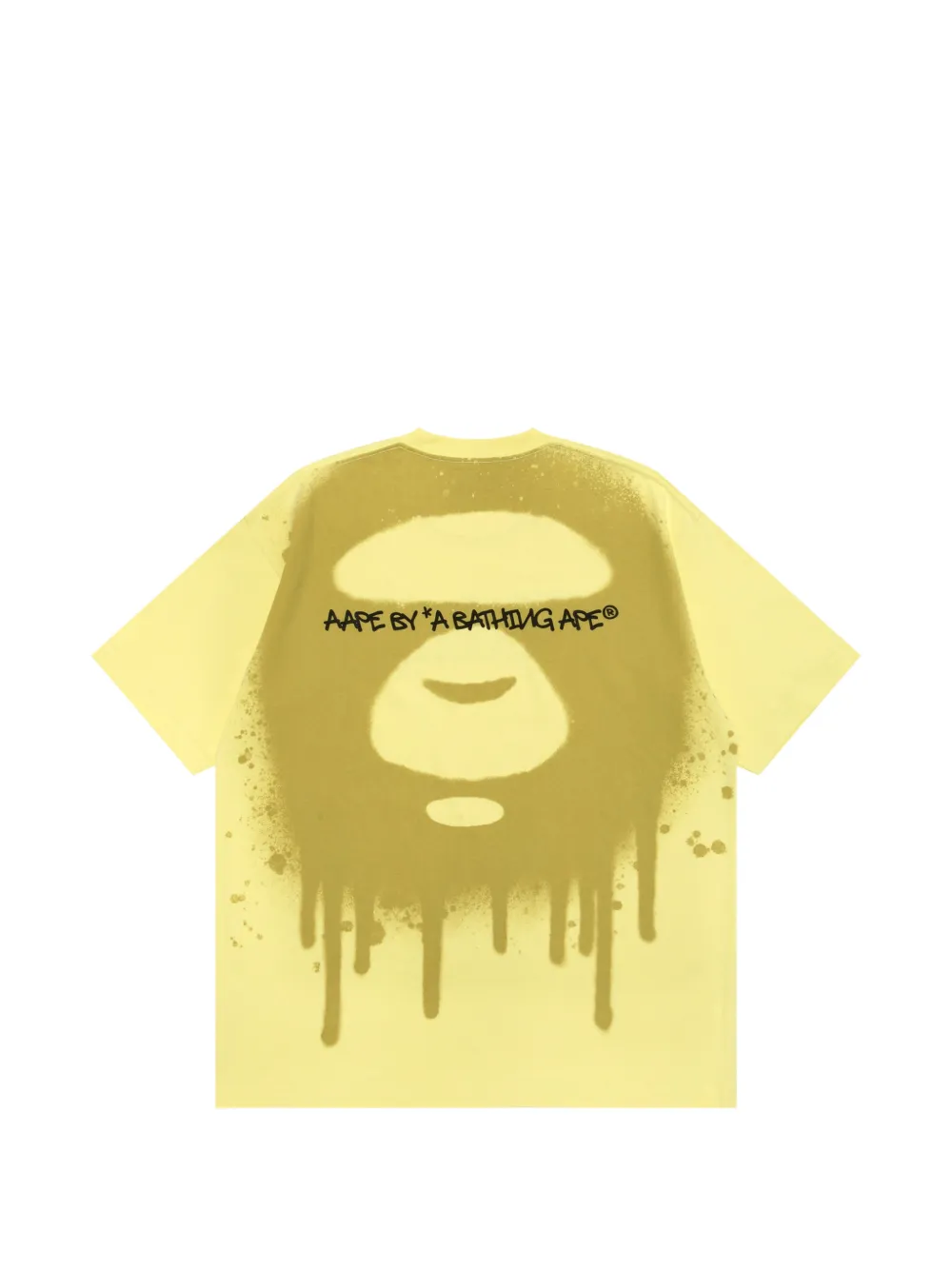 AAPE BY *A BATHING APE AAPEUNVS T-shirt met graffiti-effect en logo-print Geel