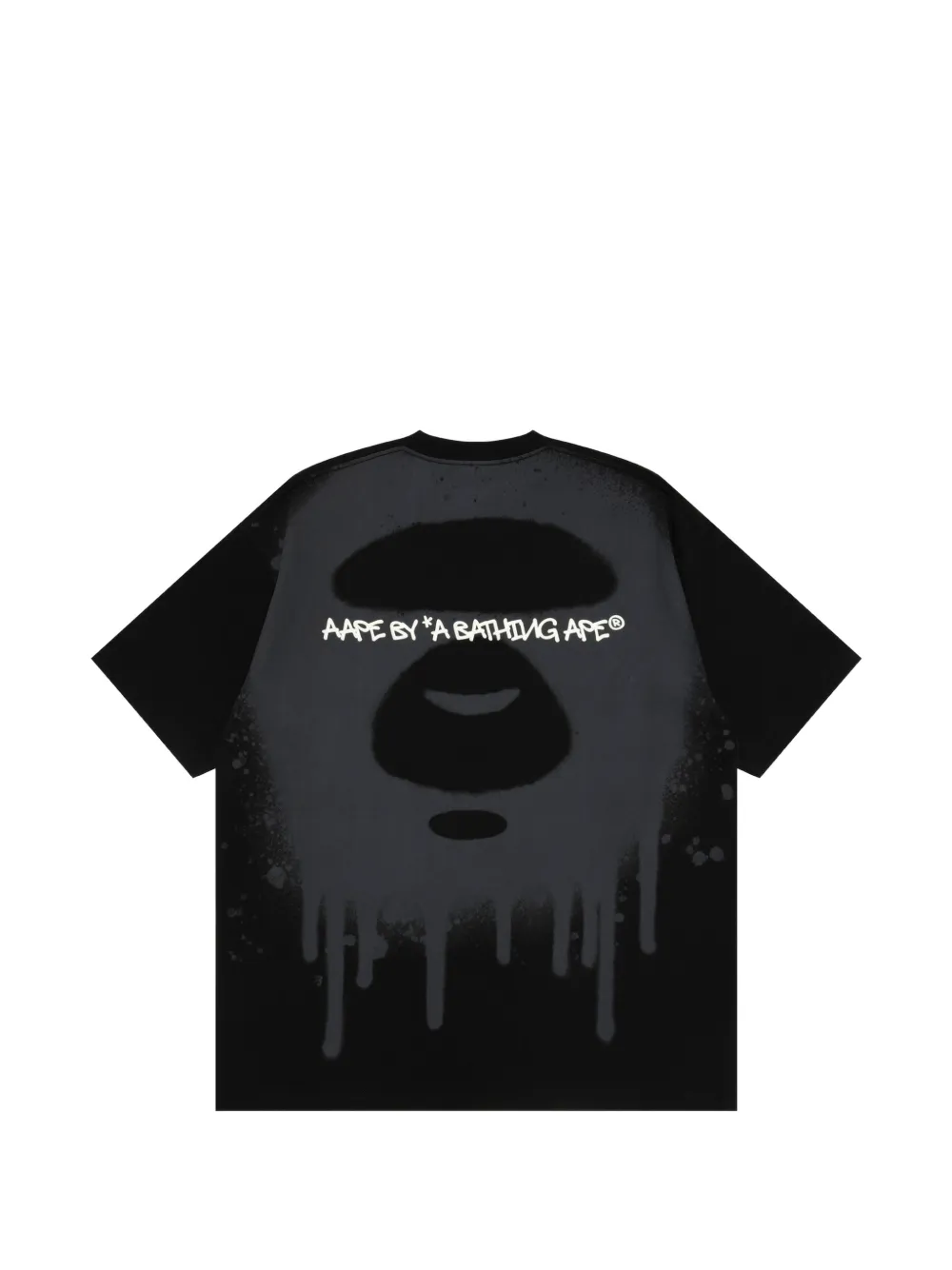 AAPE BY *A BATHING APE AAPEUNVS T-shirt met graffiti-effect en logo-print Zwart