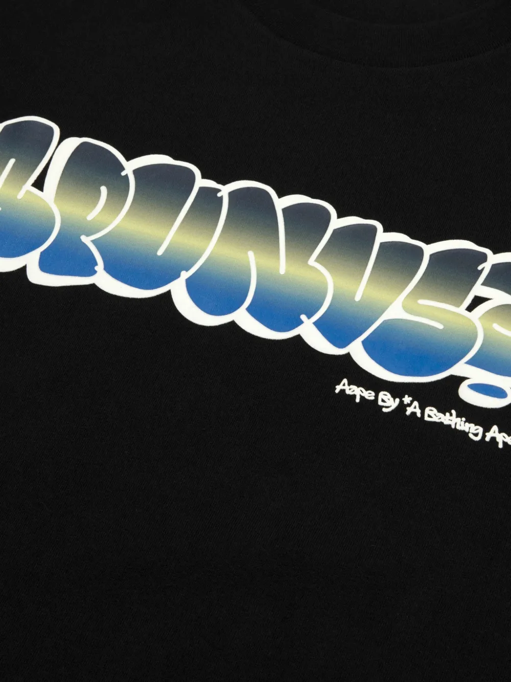 AAPE BY *A BATHING APE AAPEUNVS T-shirt met graffiti-effect en logo-print Zwart