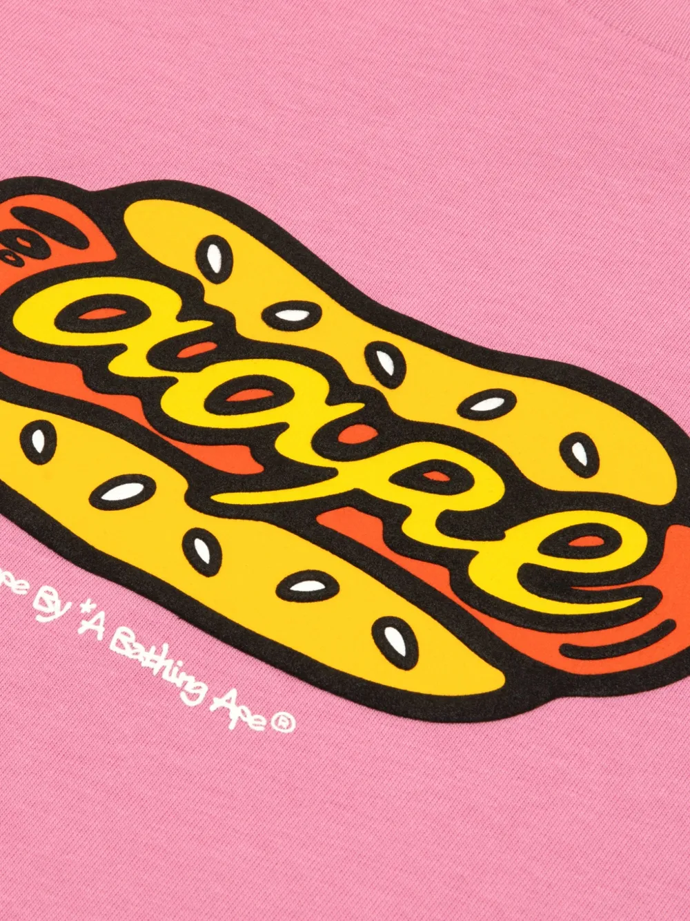 AAPE BY *A BATHING APE T-shirt met logopatch Roze
