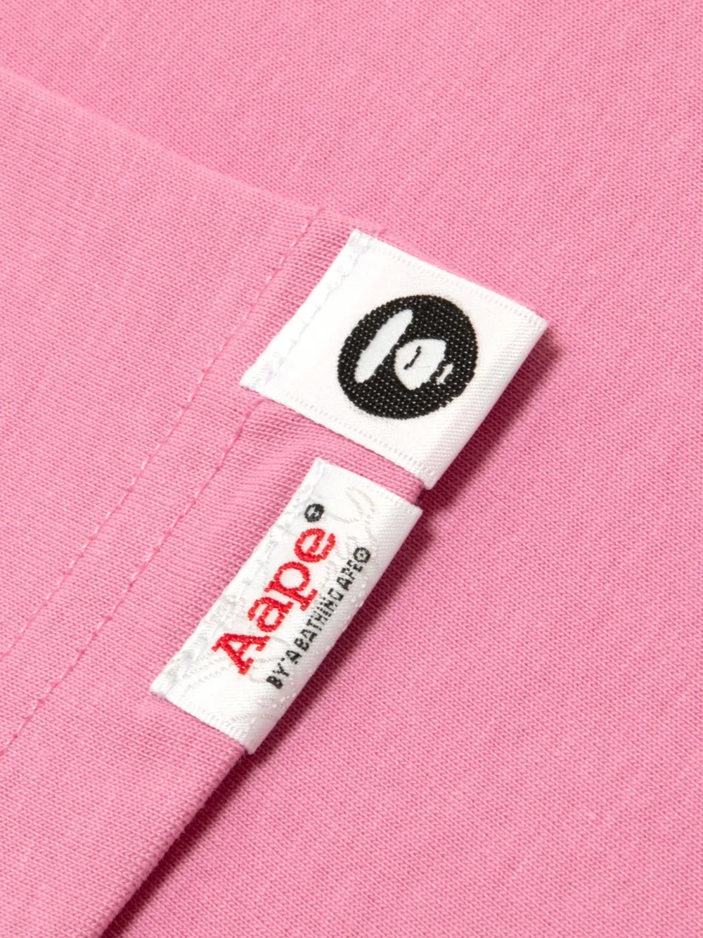 AAPE BY *A BATHING APE T-shirt met logopatch Roze