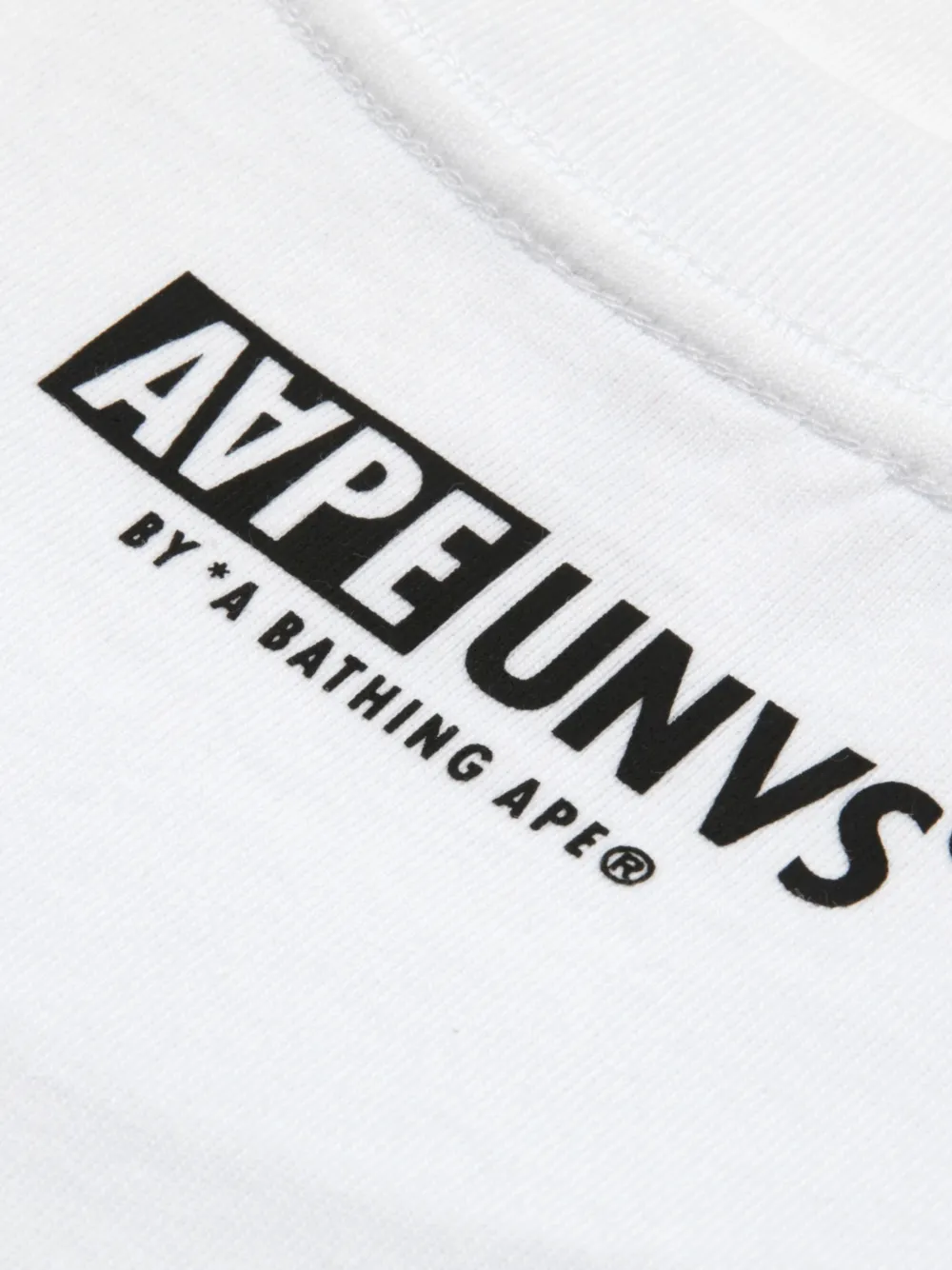 AAPE BY *A BATHING APE AAPEUNVS Moonface T-shirt Wit
