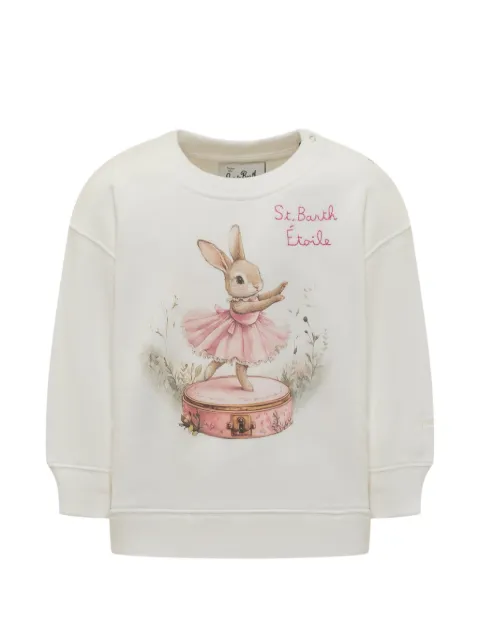 MC2 Saint Barth Kids sudadera bordada con conejo estampado