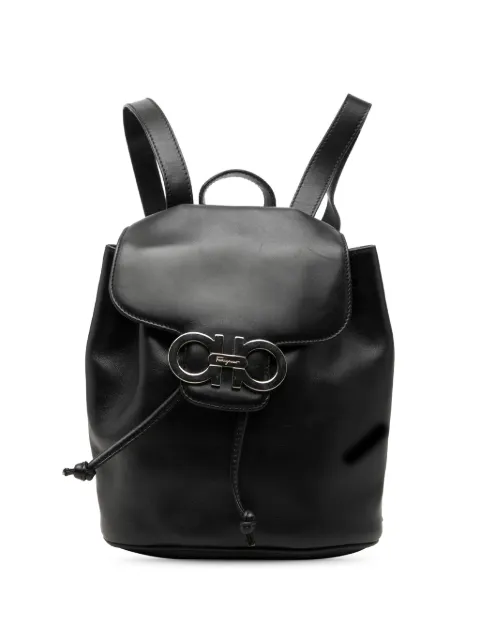 Ferragamo Pre-Owned mochila de piel con doble Gancini 2010-2026