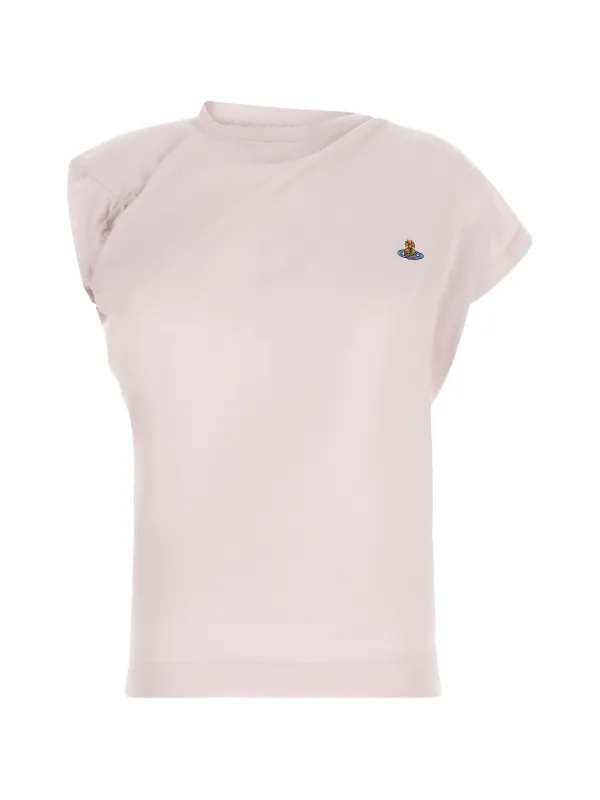 Vivienne Westwood ギンガムパピーTシャツ アシンメトリー Vivienne Westwood Hebo アシンメトリードレープトップ | ピンク