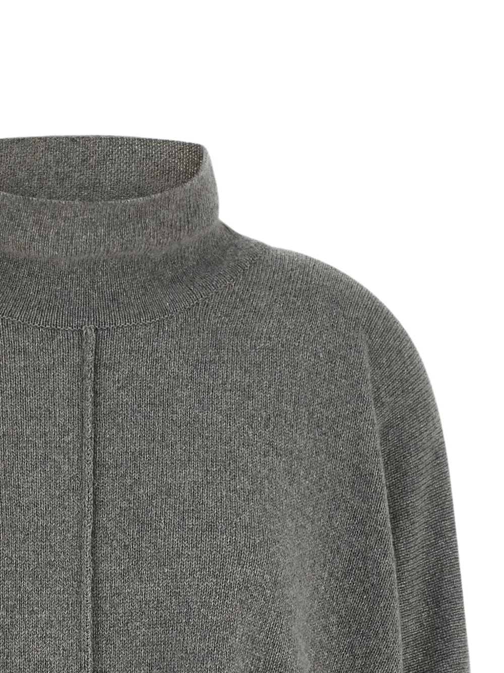 Alberta Ferretti Trui met ruches en kanten afwerking Grijs