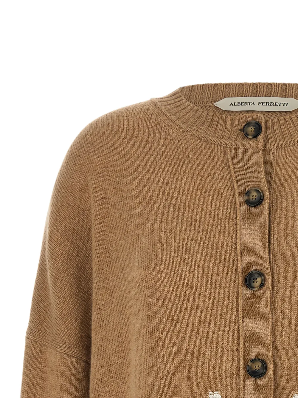 Alberta Ferretti Vest met kant Bruin