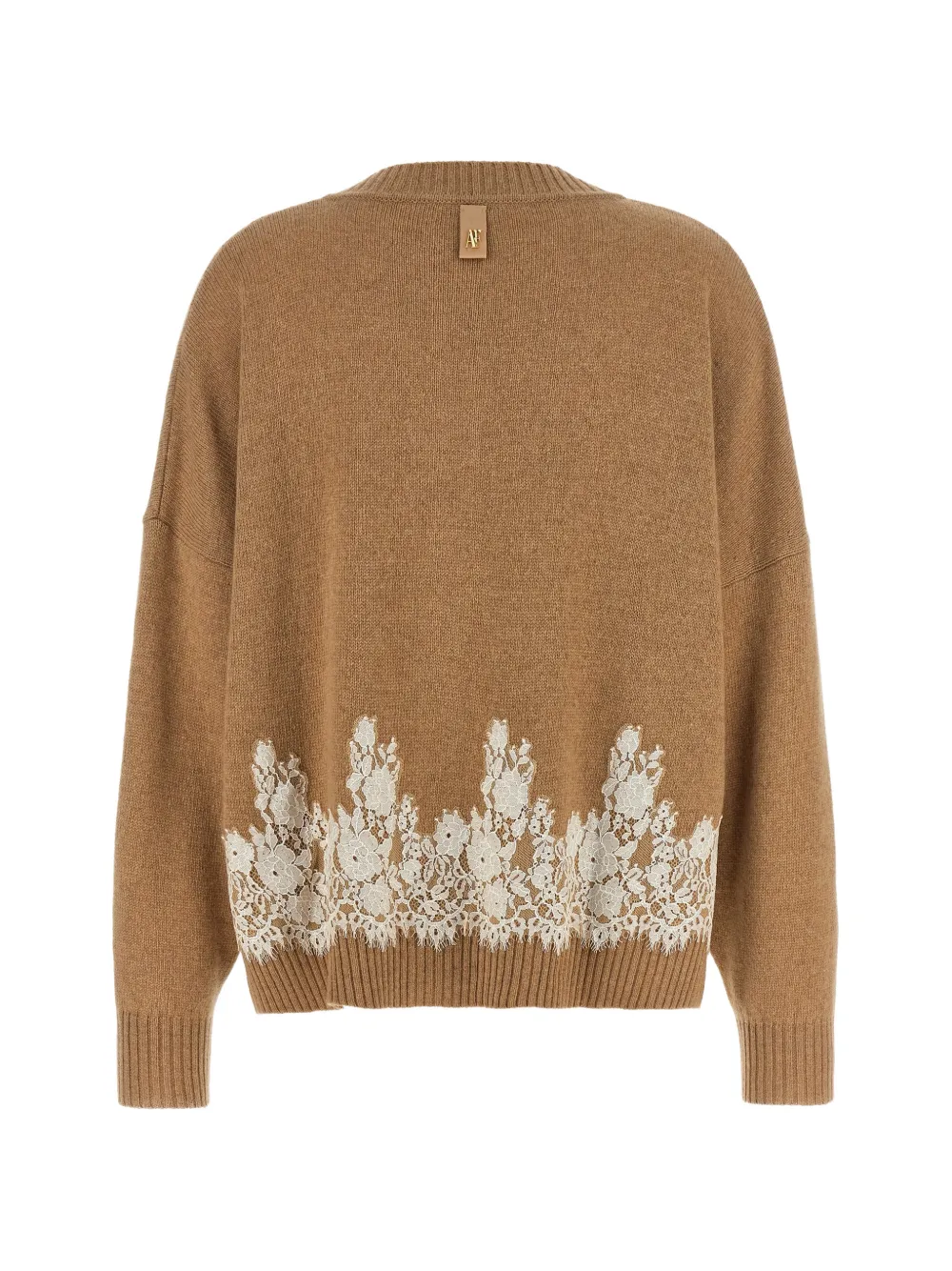 Alberta Ferretti Vest met kant Bruin