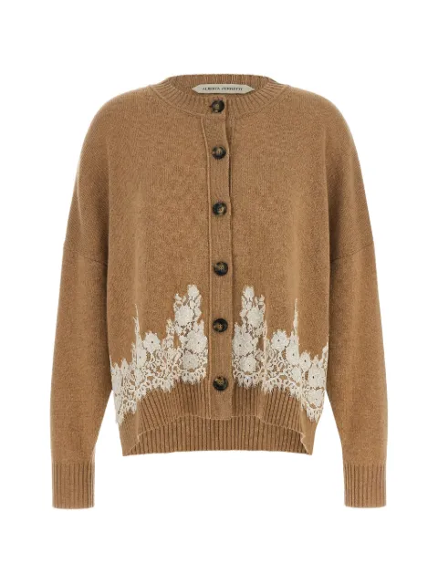 Alberta Ferretti cárdigan con detalle de encaje