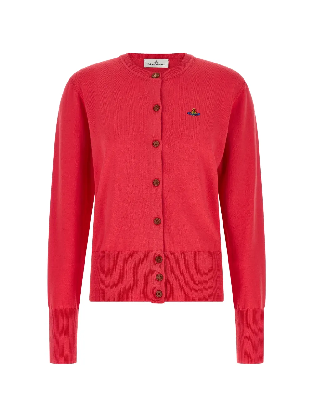 Vivienne Westwood Bea Orb-embroidered cardigan - Rosso