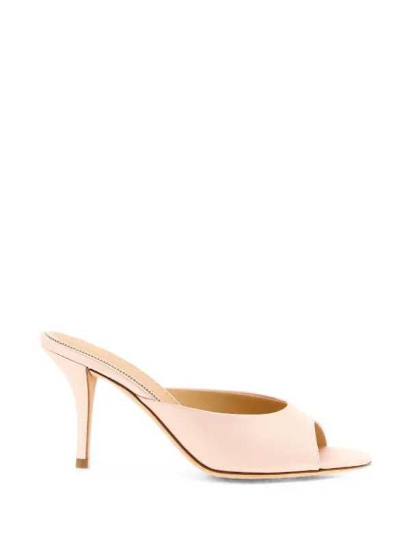 Magda Butrym Satin-finish Curved-heel Mules in Pink