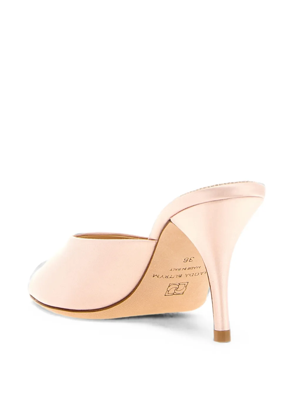Magda Butrym satin-finish curved-heel mules Roze
