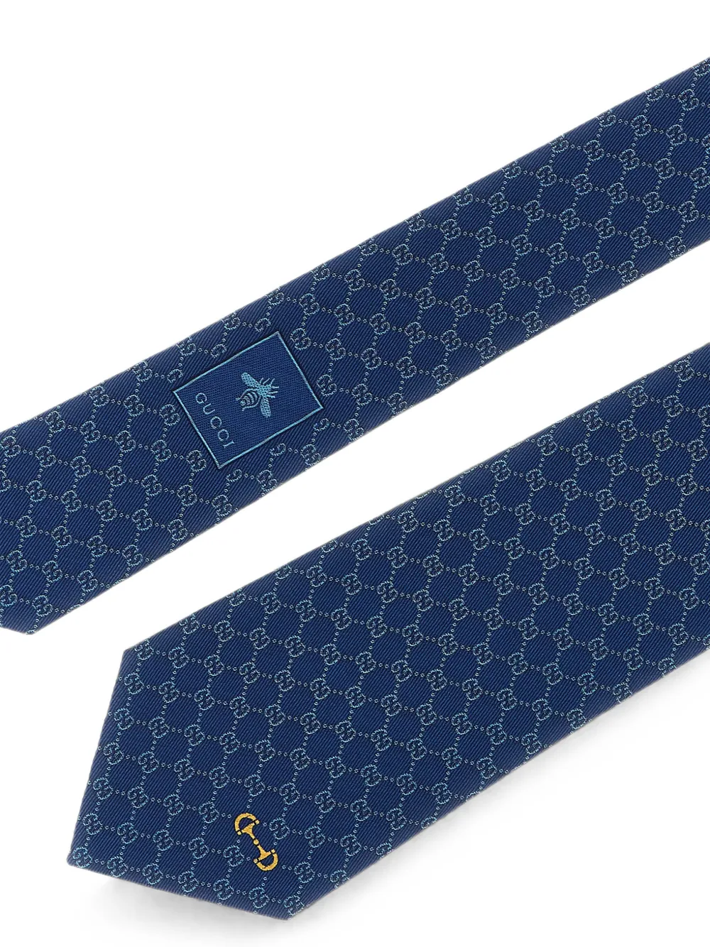 Gucci Stropdas met GG-jacquard Blauw