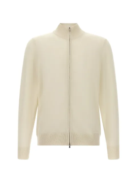 BOSS H-Balonso zip-up virgin-wool cardigan