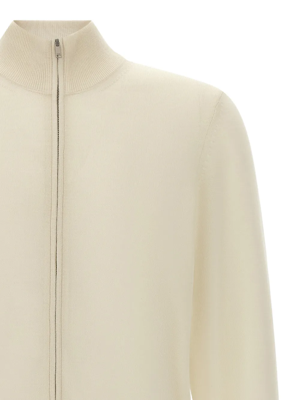 BOSS H-Balonso vest van scheerwol met rits Beige