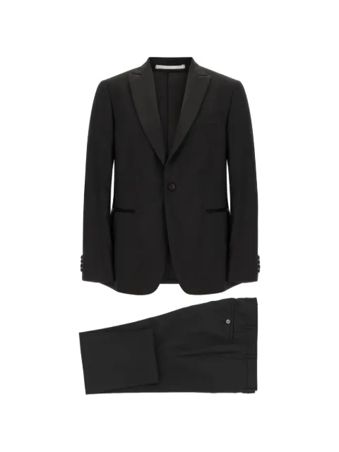 Pal Zileri satin-lapel wool suit