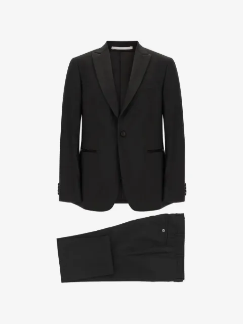Pal Zileri satin-lapel wool suit