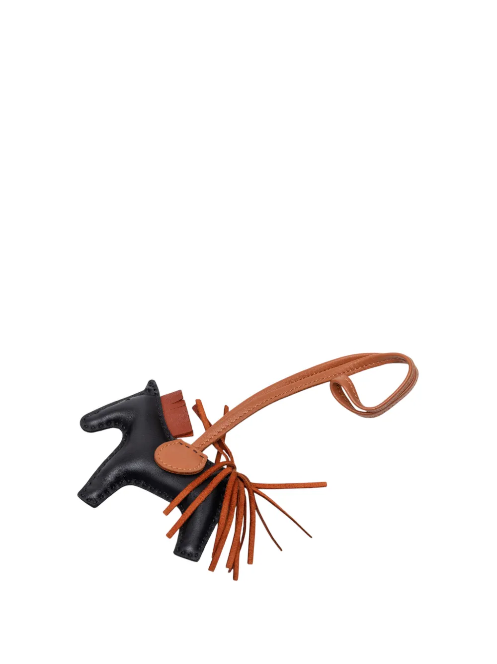 Hermès Pre-Owned 2024 Milo Grigri Rodeo PM Taschenanhänger mit Lammleder - Schwarz