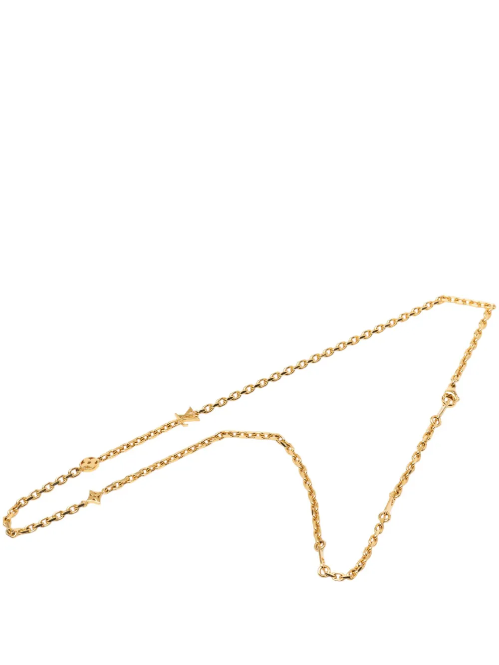 Louis Vuitton Pre-Owned 2025 Gold Plated LV Yours Chain Necklace costume necklace