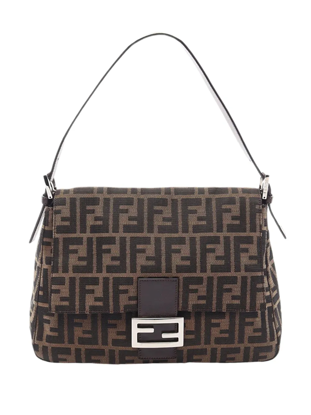 Fendi Pre-Owned 2000-2010 Zucca Canvas Mamma Forever shoulder bag - Brown
