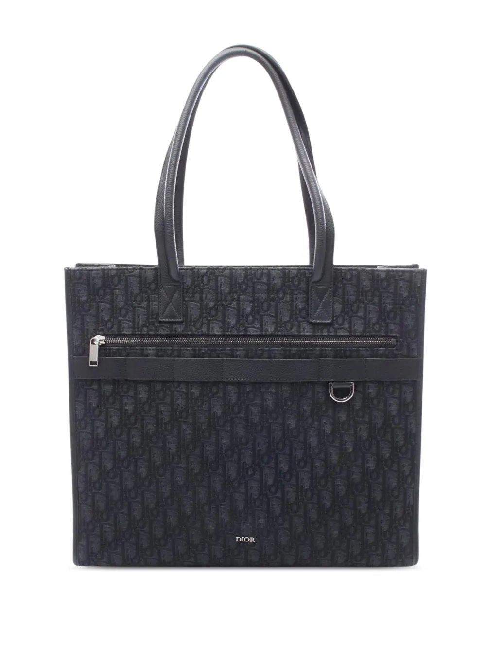 Christian Dior Pre-Owned Borsa tote Safari in tela con motivo Oblique 2021-2024 - Nero