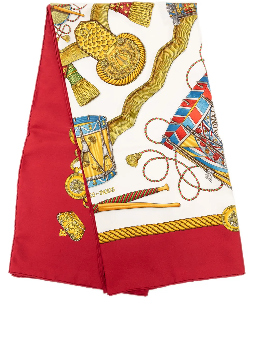 Hermès Pre-Owned 1989-1991 Les Tambours Seidenschal 90cm - Mehrfarbig