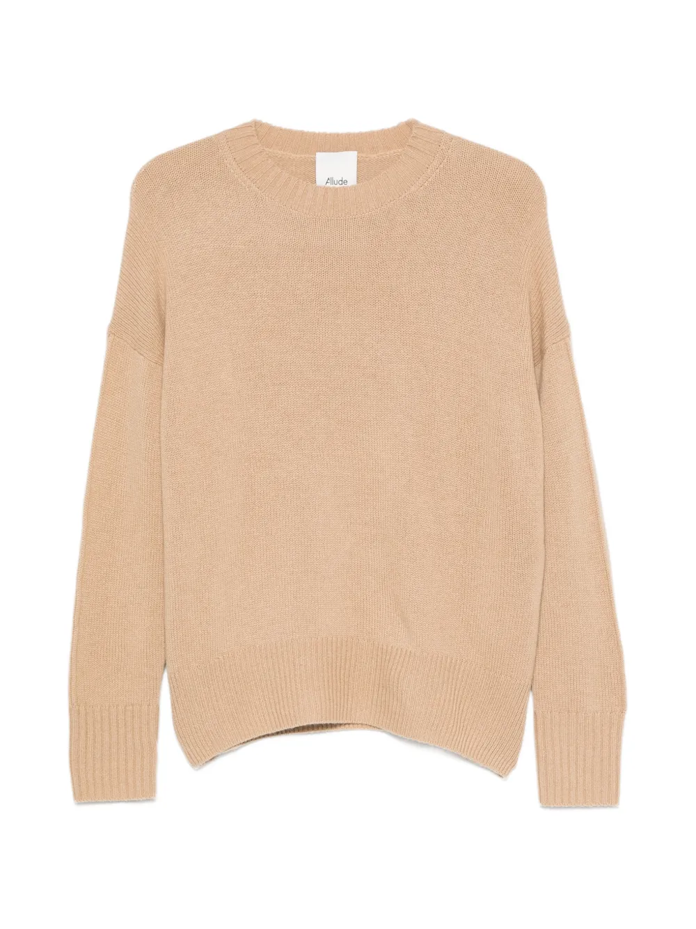Allude ribbed-knit crew neck sweater - Toni neutri