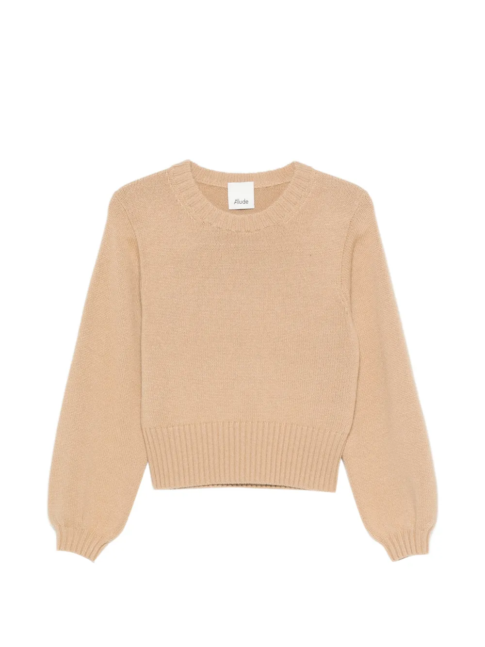 Allude ribbed-trim long-sleeve sweater - Toni neutri