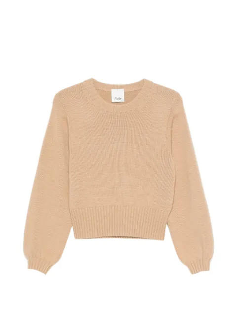 Allude ribbed-trim long-sleeve sweater